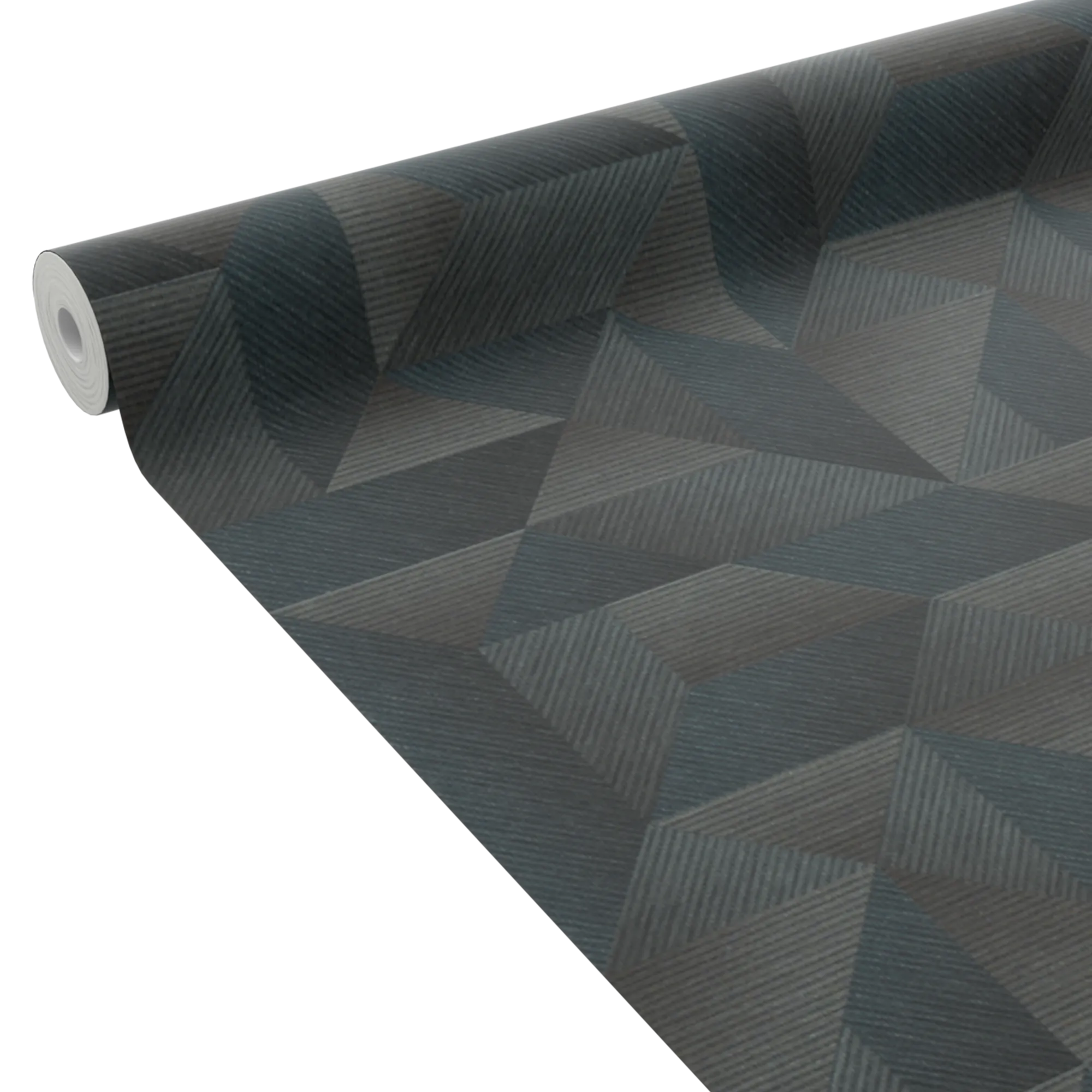 Papier peint intissé ZAKARY coloris bleu grisé et taupe - 4MURS