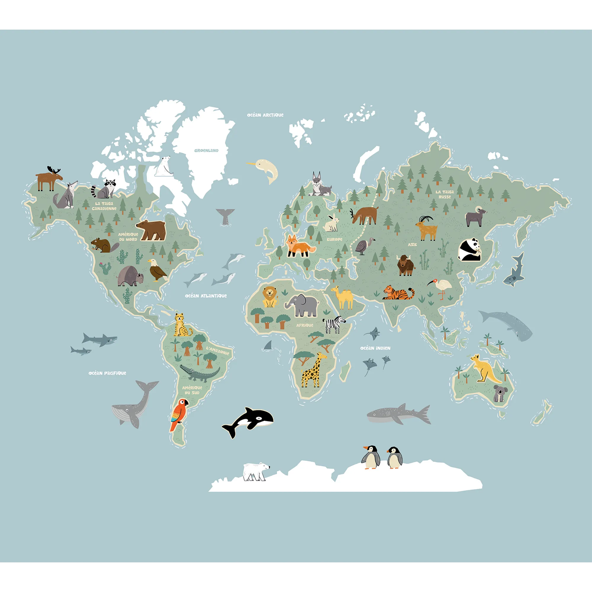 Papier peint panoramique XL AROUND THE WORLD XL 300 x 270 cm - 4MURS