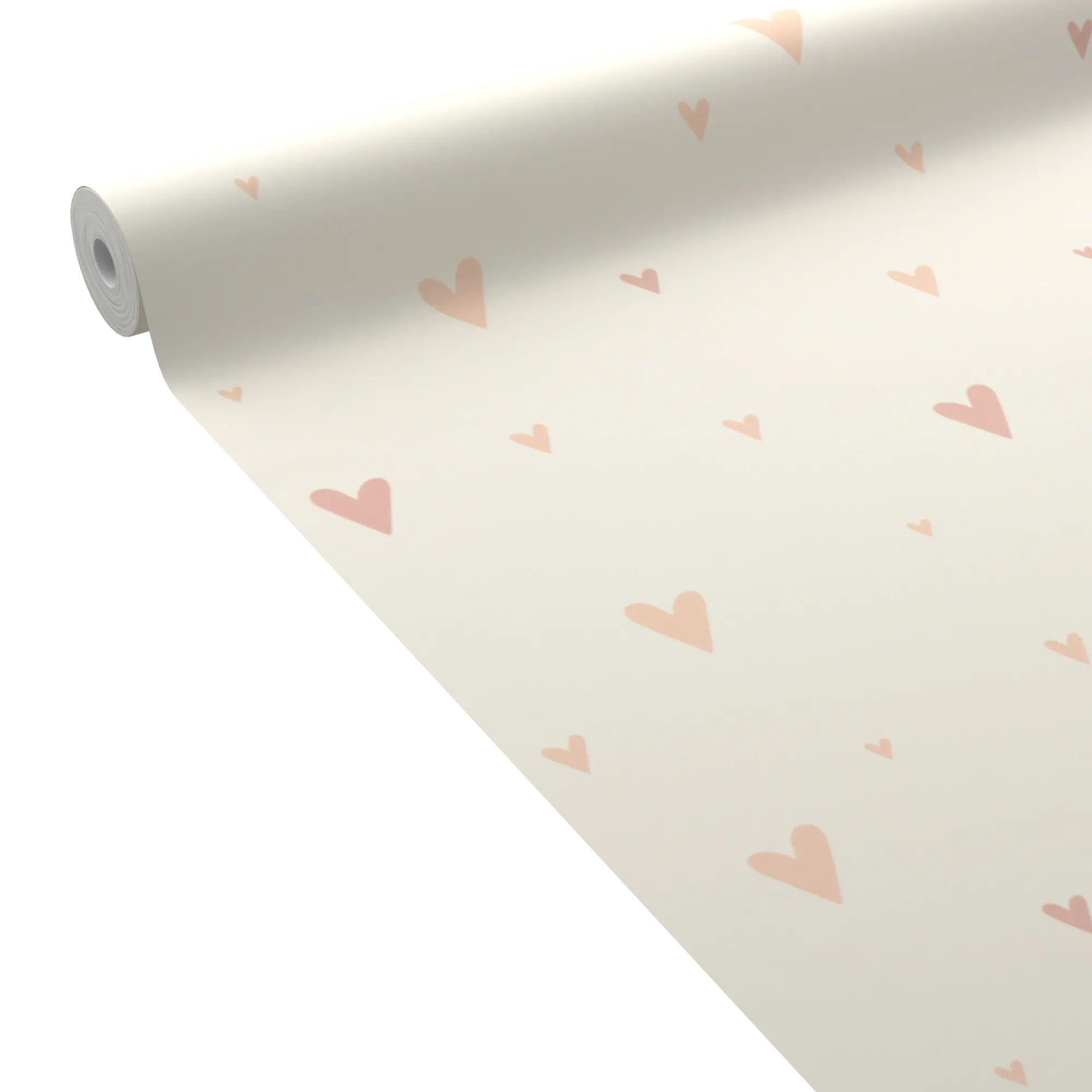 4MURS Papier peint intissé HEARTS vieux rose et beige rosé - 4MURS