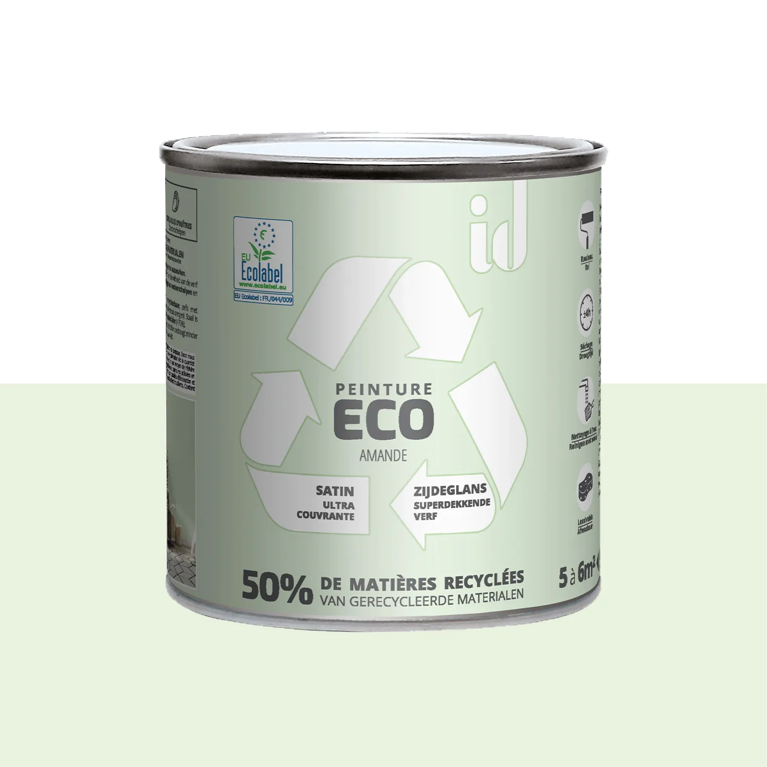 ECO ID Peinture ECO Peinture amande Satiné 0,5 L - 4MURS