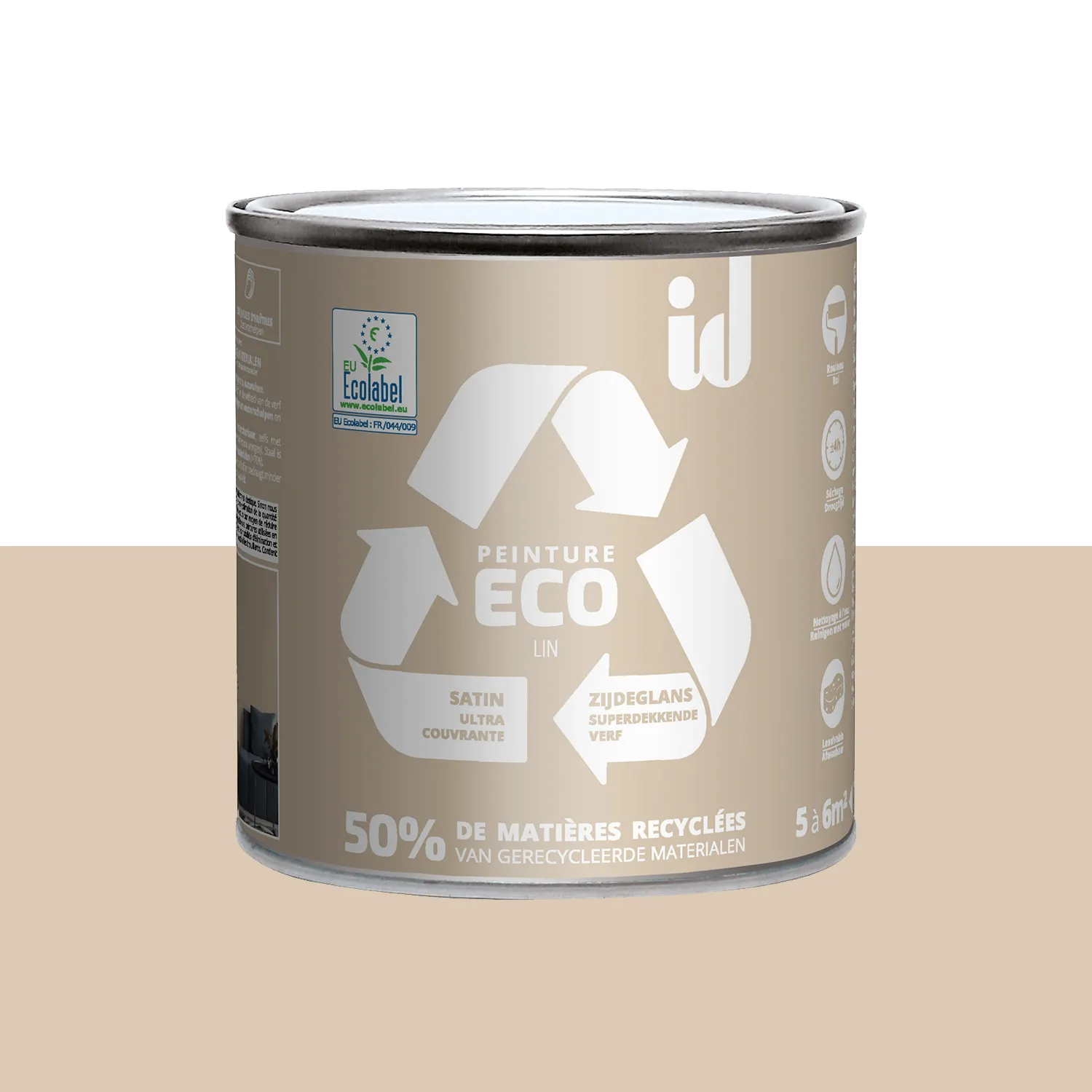 ECO ID Peinture ECO Peinture lin Satiné 0,5 L - 4MURS