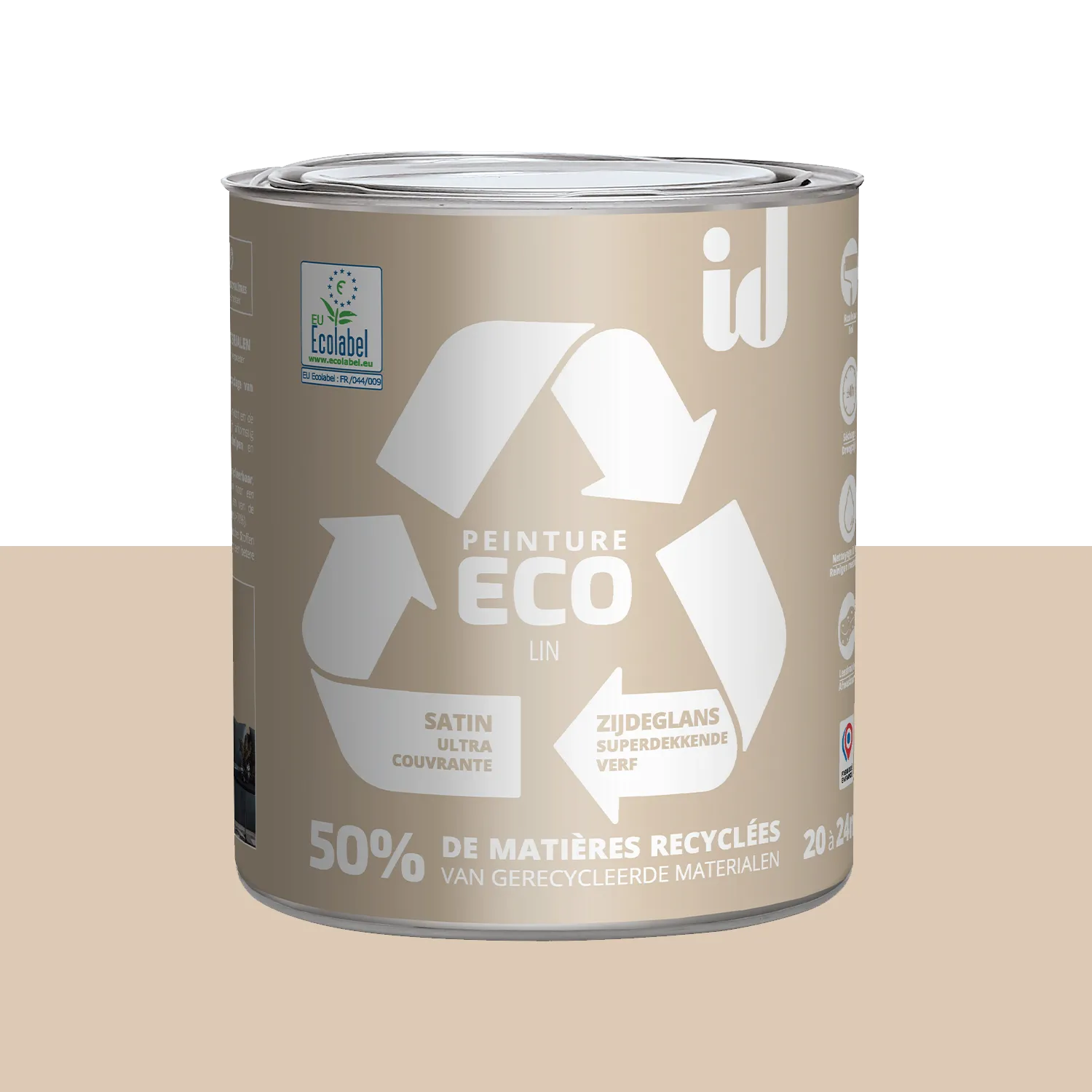 ECO ID Peinture ECO Peinture lin Satiné 2 L - 4MURS