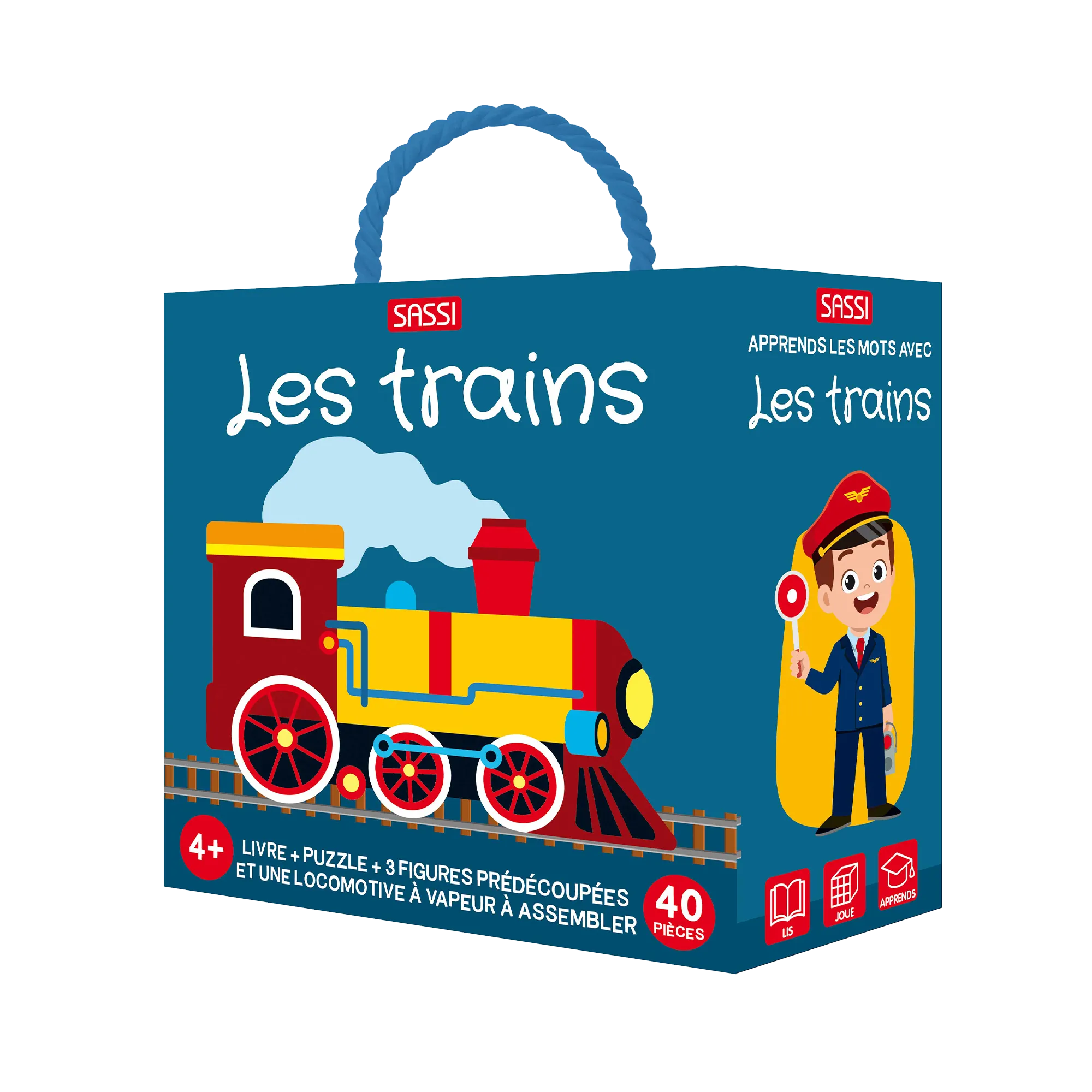 Sassi Junior Jeu éducatif LES TRAINS - 4MURS