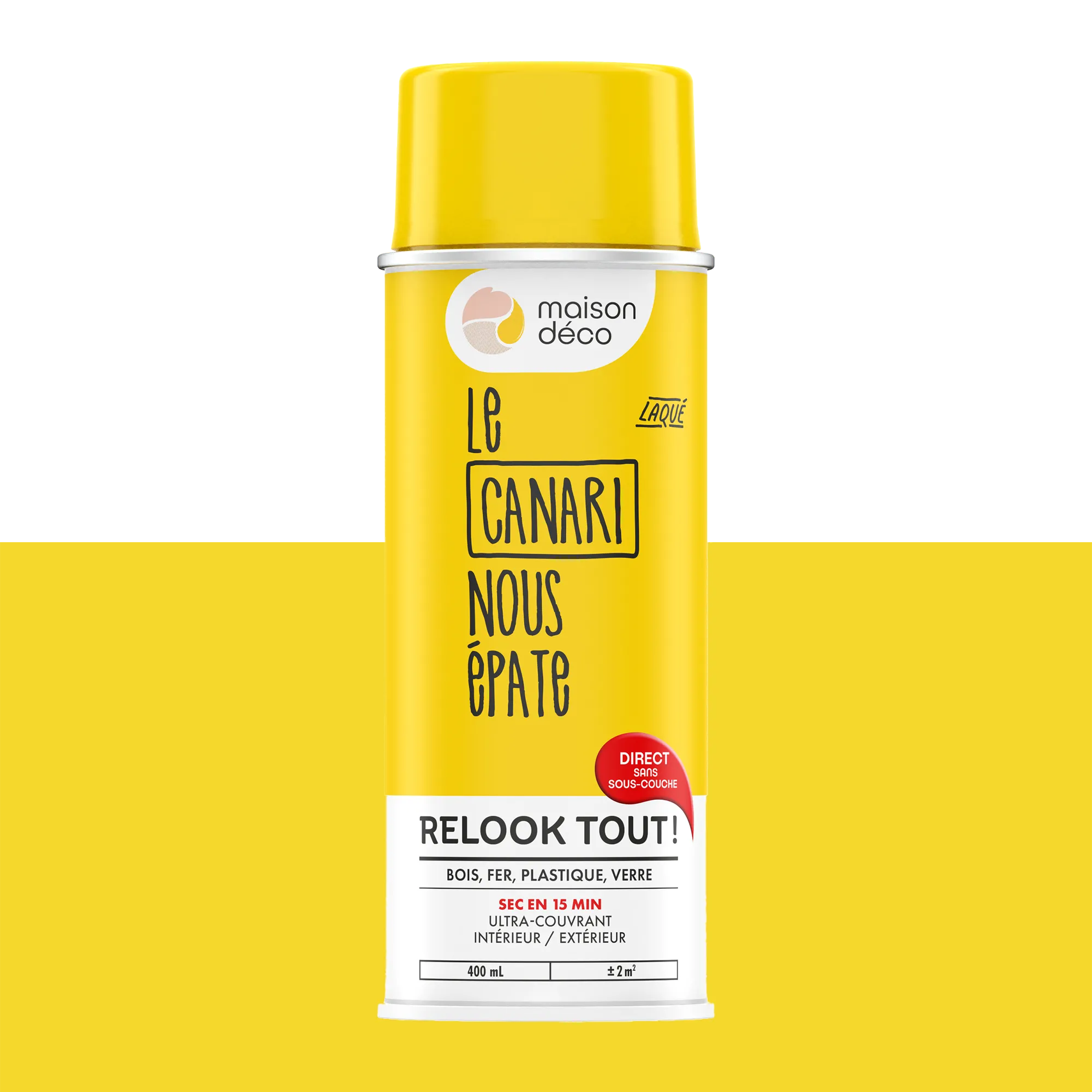 Relook tout aérosol Peinture Bombe de peinture canari Brillant 0,4 L