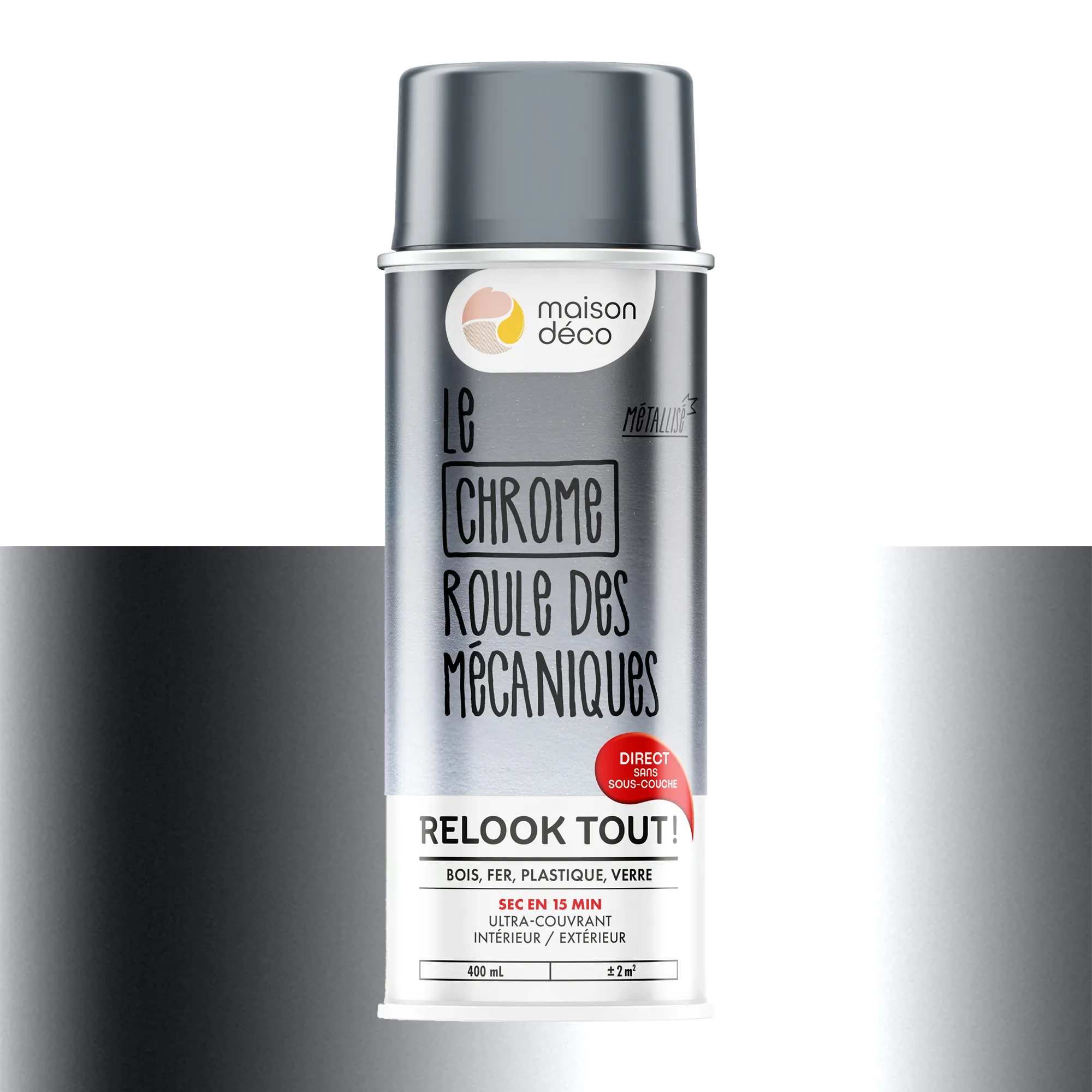 Relook tout aérosol Peinture Bombe de peinture chrome Brillant 0,4 L