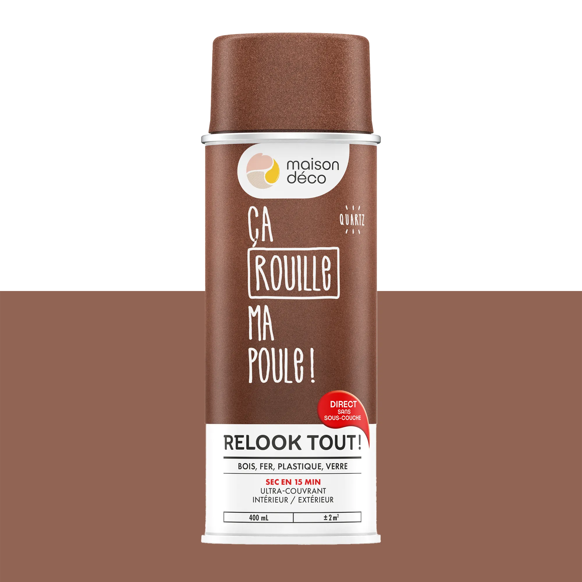 Relook tout aérosol Peinture Bombe de peinture rouille Satiné 0,4 L