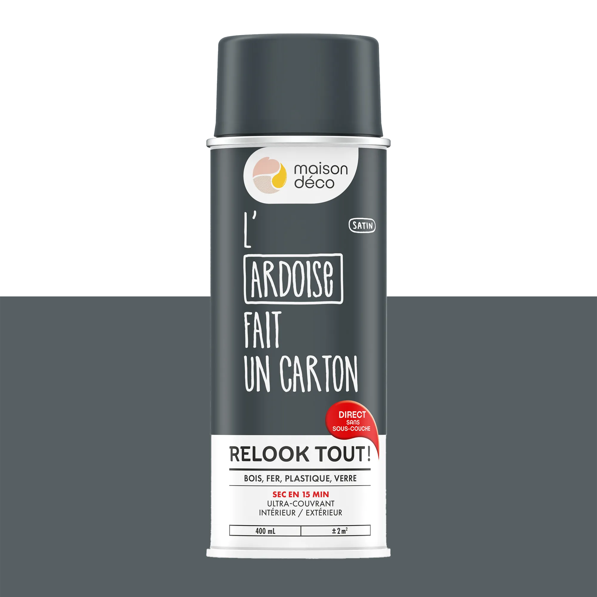 Relook tout aérosol Peinture Bombe de peinture ardoise Satiné 0,4 L
