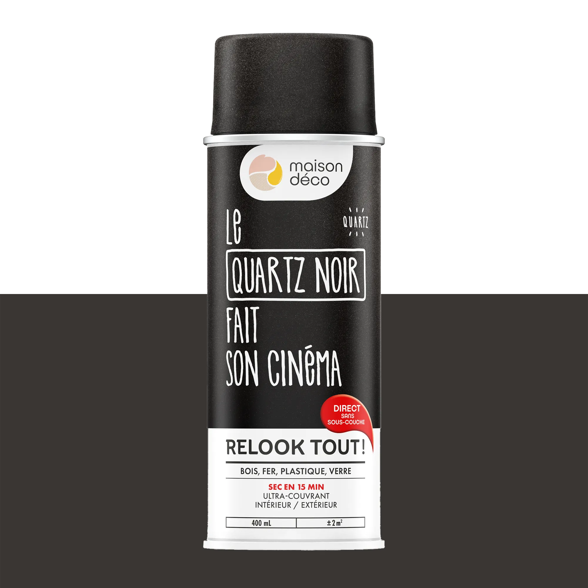 Relook tout aérosol Peinture Bombe de peinture quartz noir Satiné 0,4 L