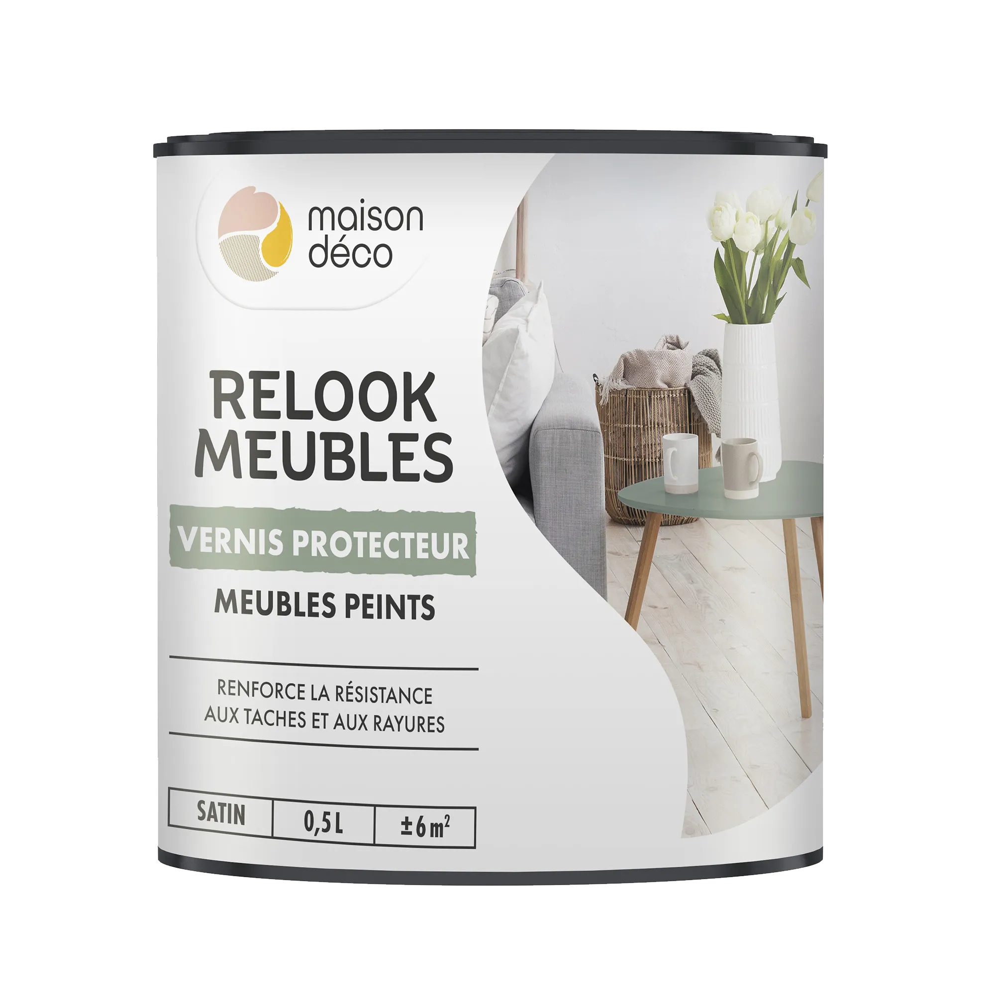 Relook meubles couleurs Peinture RELOOK MEUBLES VERNIS PROTECTEUR Peinture incolore Satiné 0,5 L