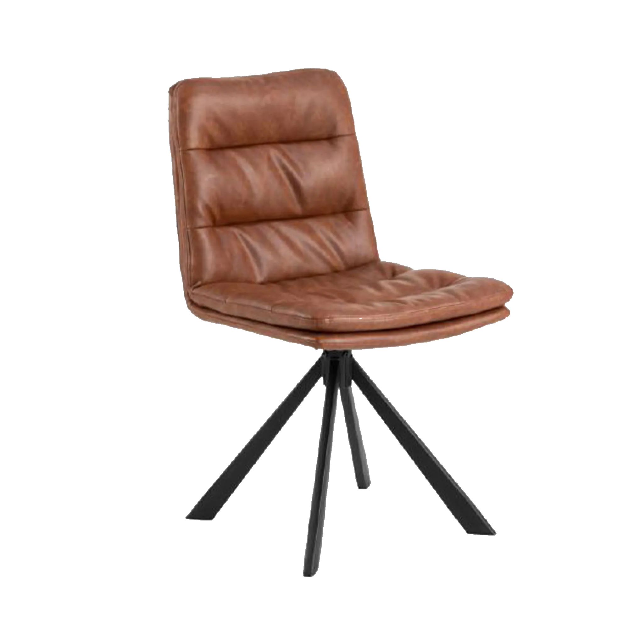 Fauteuil pivotant avec retour automatique MORRIS cognac - 4MURS