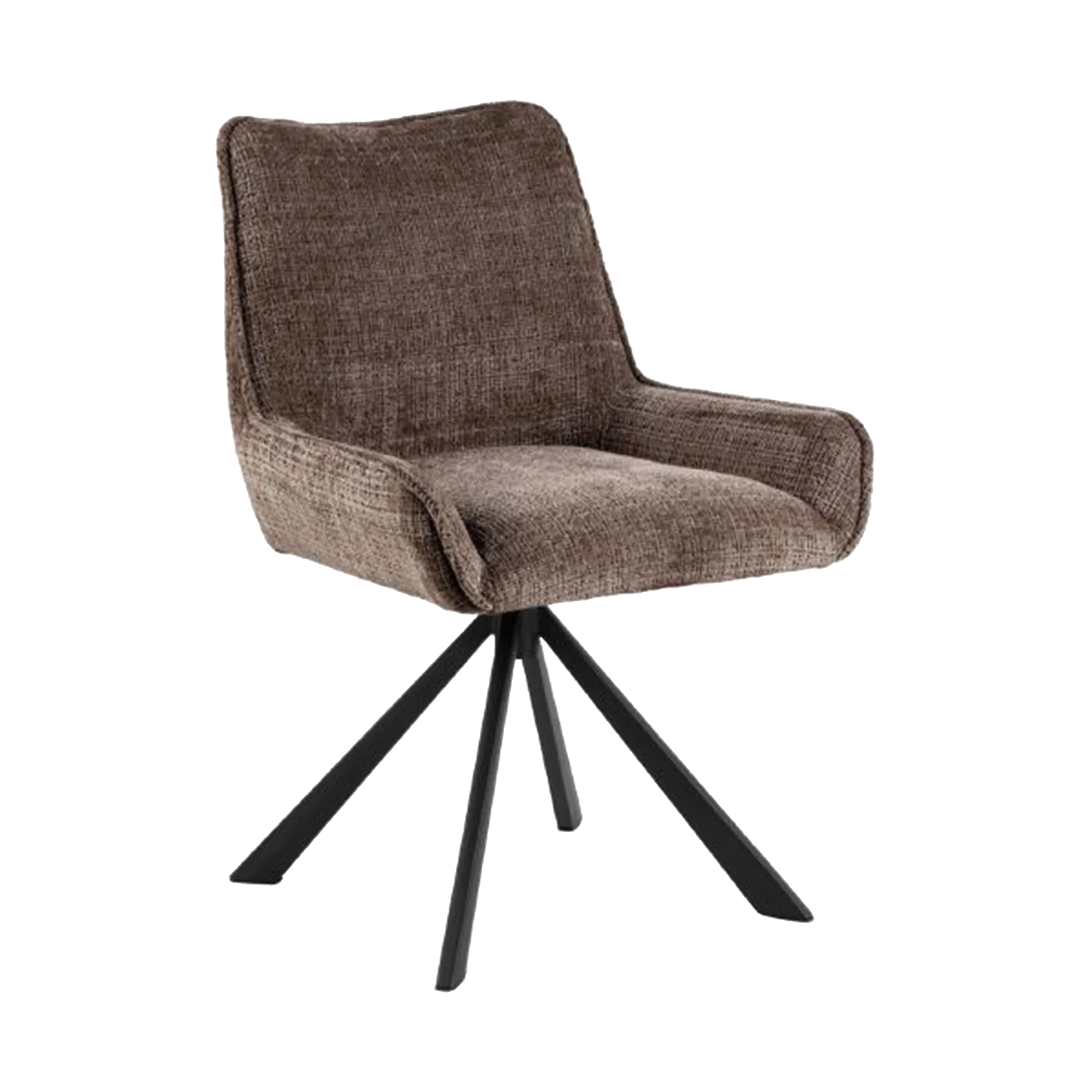 Fauteuil pivotant MURPHY coloris marron glacé - 4MURS