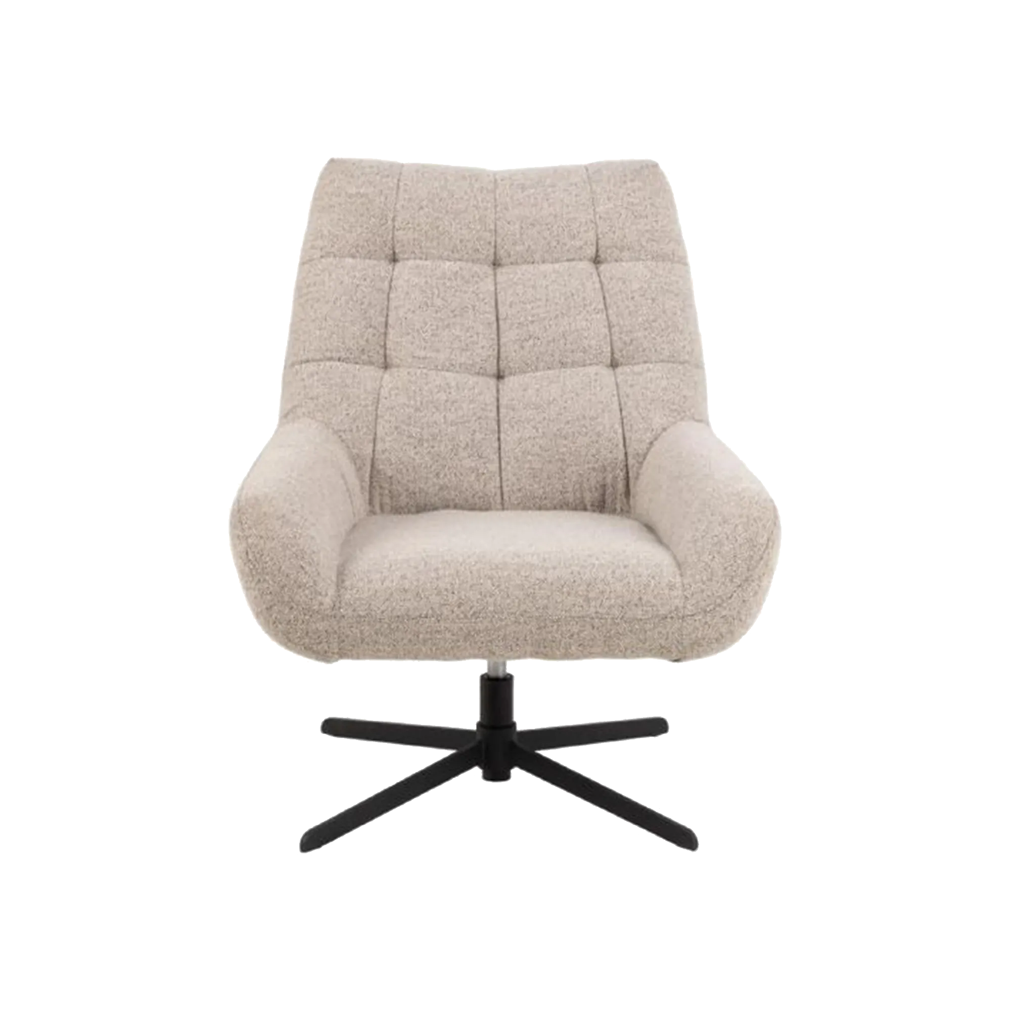 Fauteuil pivotant LEONORA coloris beige - 4MURS