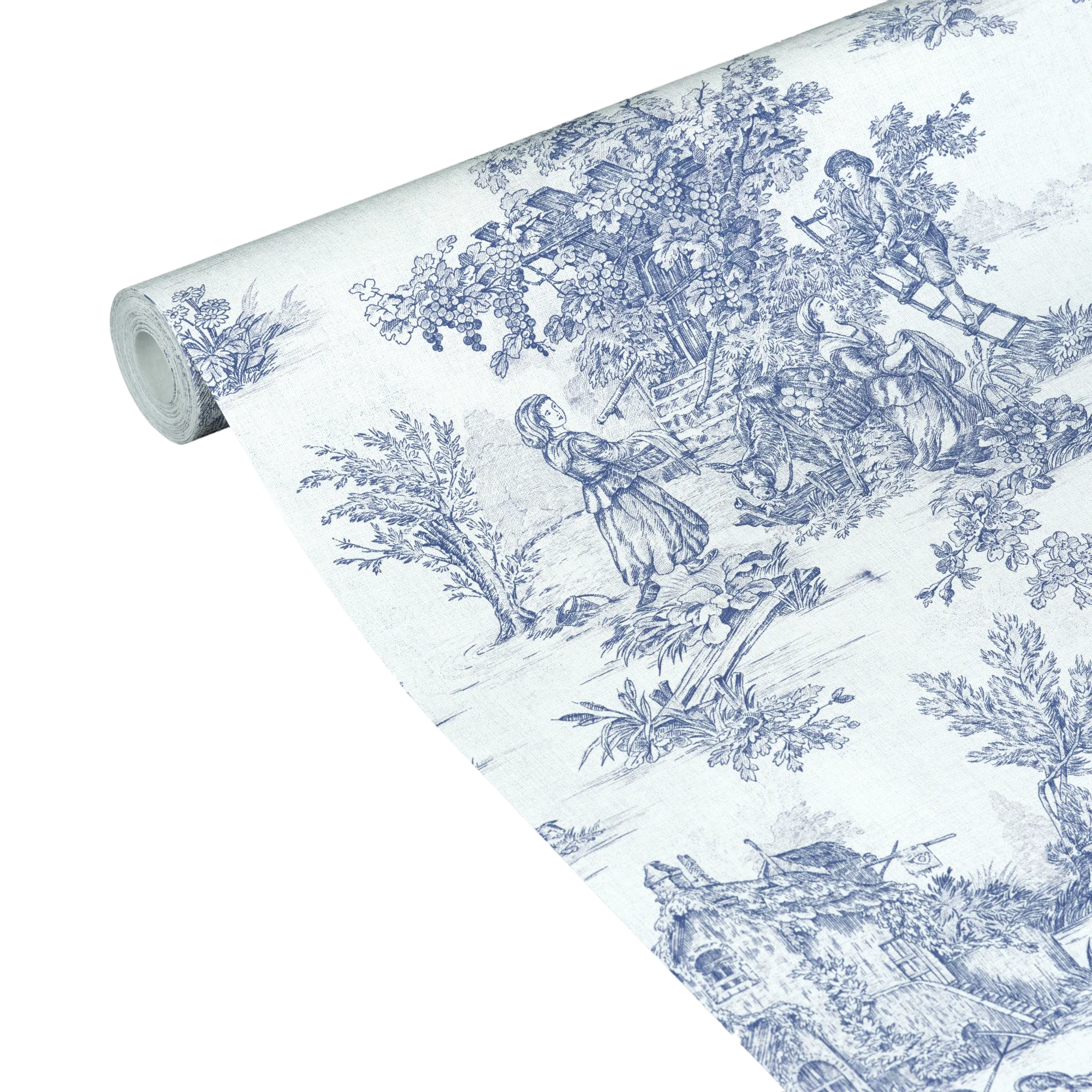 4MURS Papier peint intissé JOUY coloris bleu indigo - 4MURS