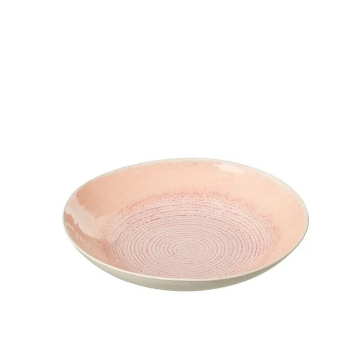 Zéphyr, assiette en porcelaine, rose saumon
