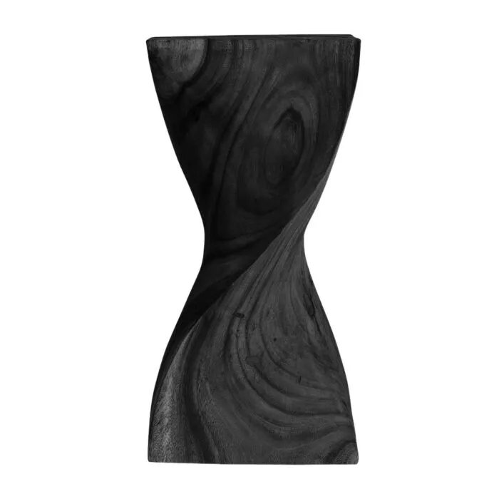 Yendi, table bois brulé, adapté jardin