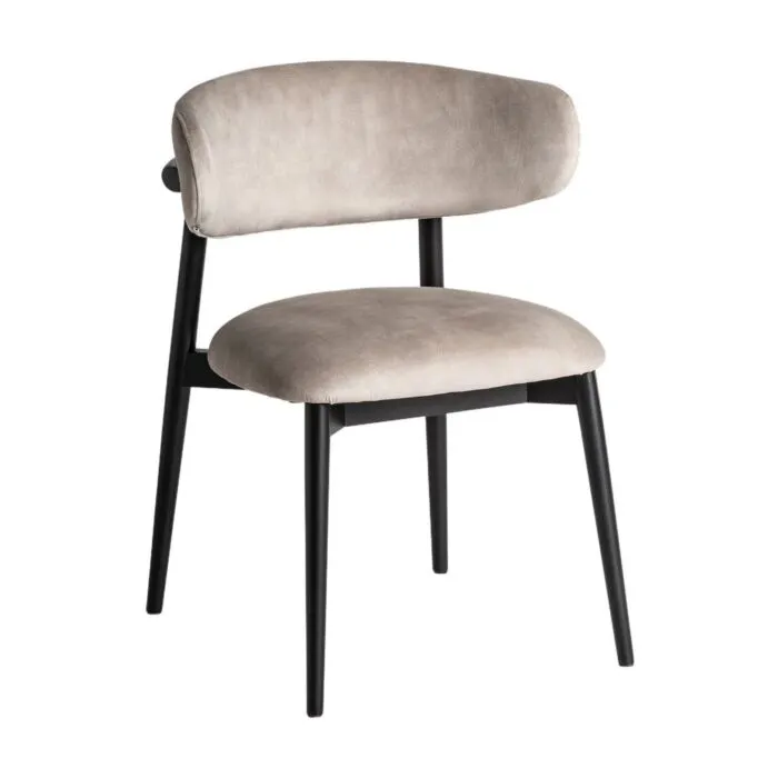 Zell, chaise velours élégante, Art déco