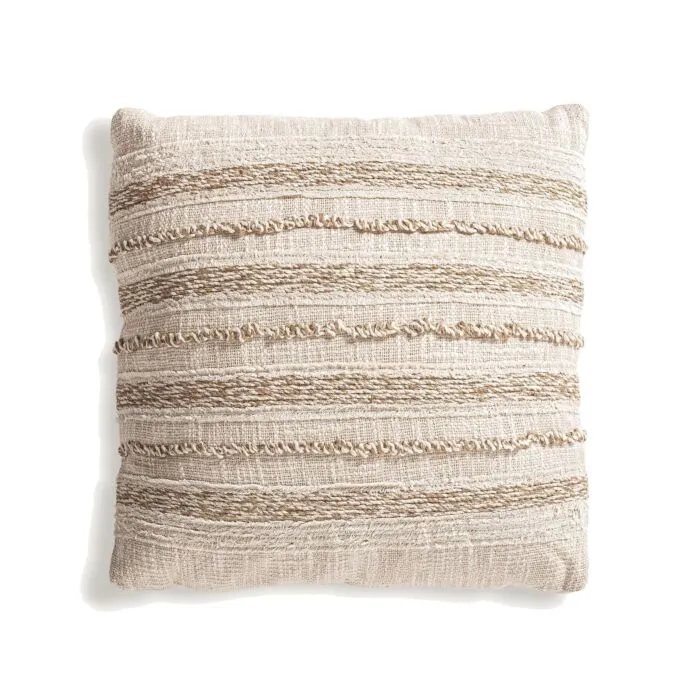 Alva, coussin provençal, blanc cassé