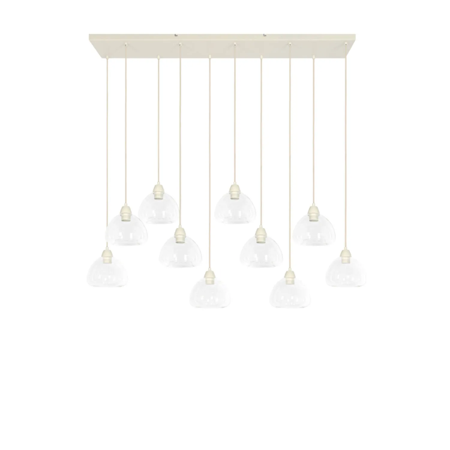 Ensemble de suspensions en verre transparent Light & Living Bisho – l. 120 cm