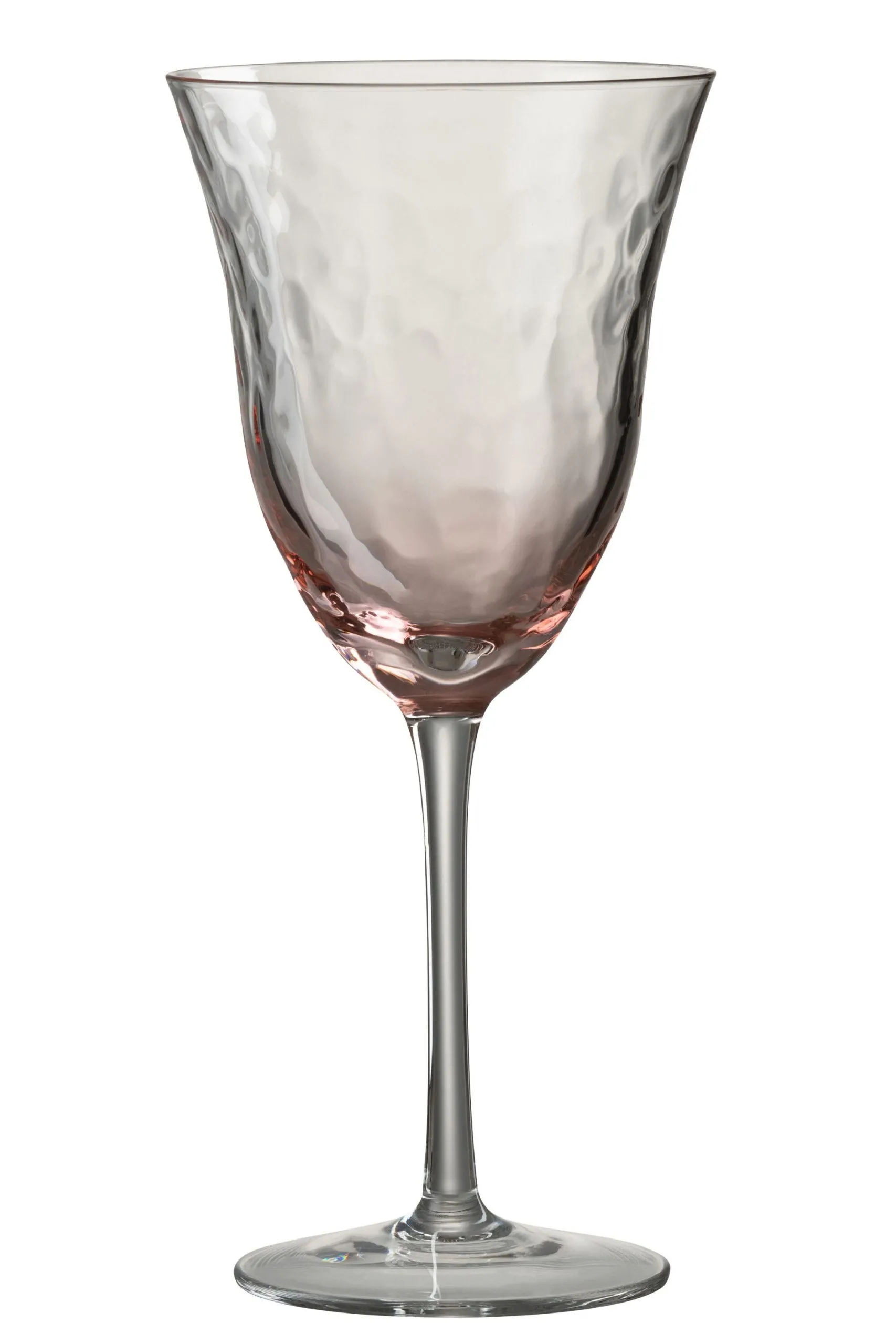 Verre a vin irregulier verre rose