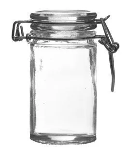 Bocal avec couvercle hermétique droit transparent verre Ø 4,5 cm Pro.mundi