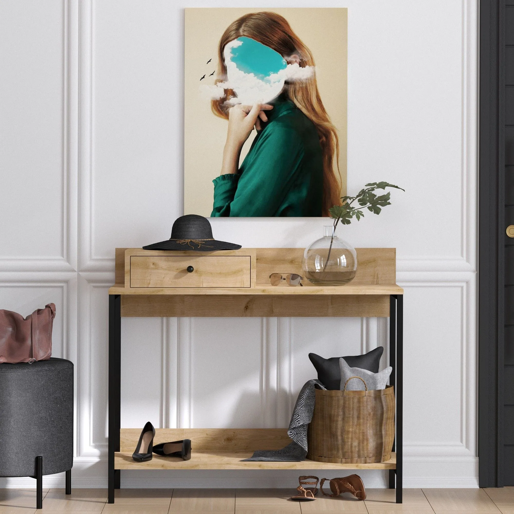 Alix Commode | 100 % MÉLAMINE | Chêne saphir