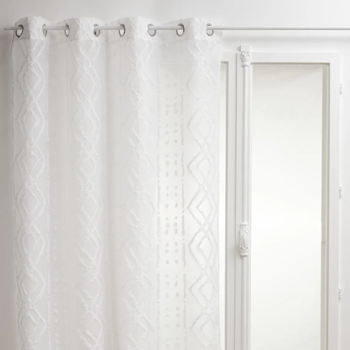 VOILAGE JACQUARD SAMA BLANC 140X240CM