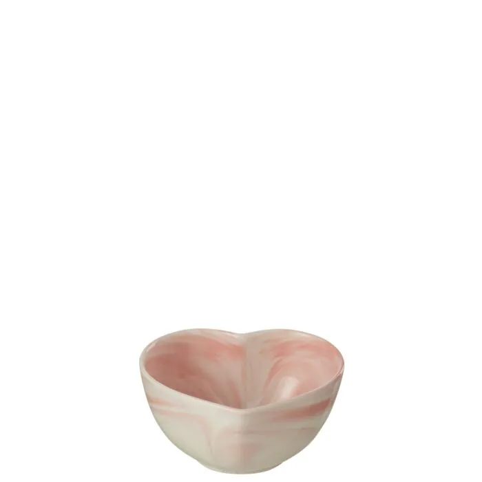 Zomer, bol en porcelaine, cœur rose