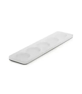 Plateau avec pieds résine Nacryl® blanc 29,5x7x1 cm Mealplak Revol