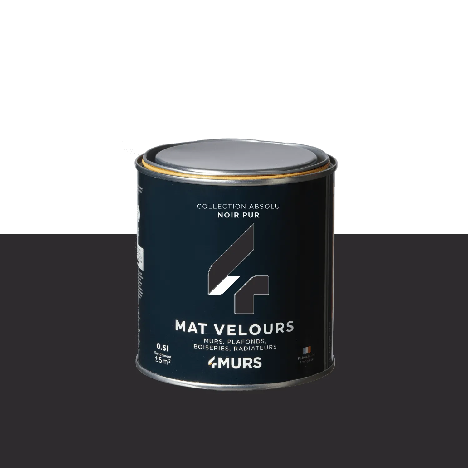 Absolu Peinture Finition Peinture noir Mat 0,5 L - 4MURS