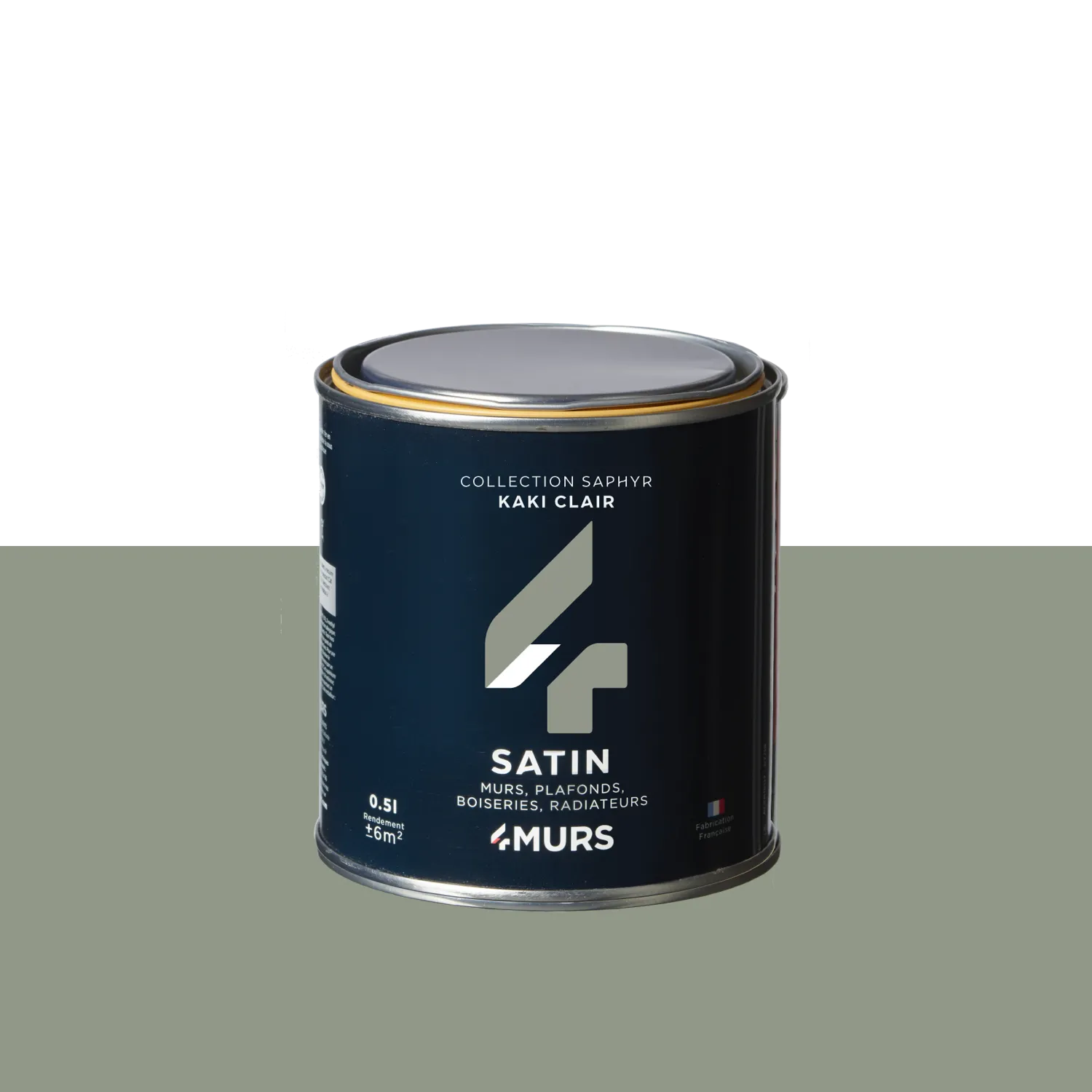 Saphyr Peinture Finition Peinture kaki clair Satiné 0,5 L - 4MURS