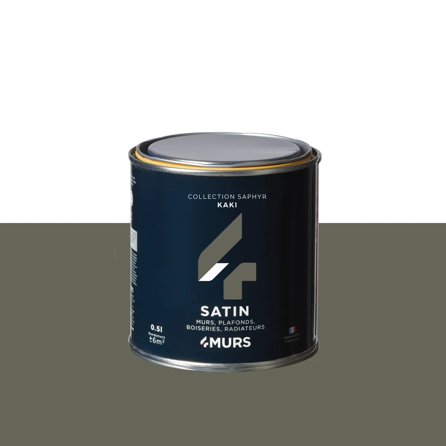 Saphyr Peinture Finition Peinture kaki Satiné 0,5 L - 4MURS