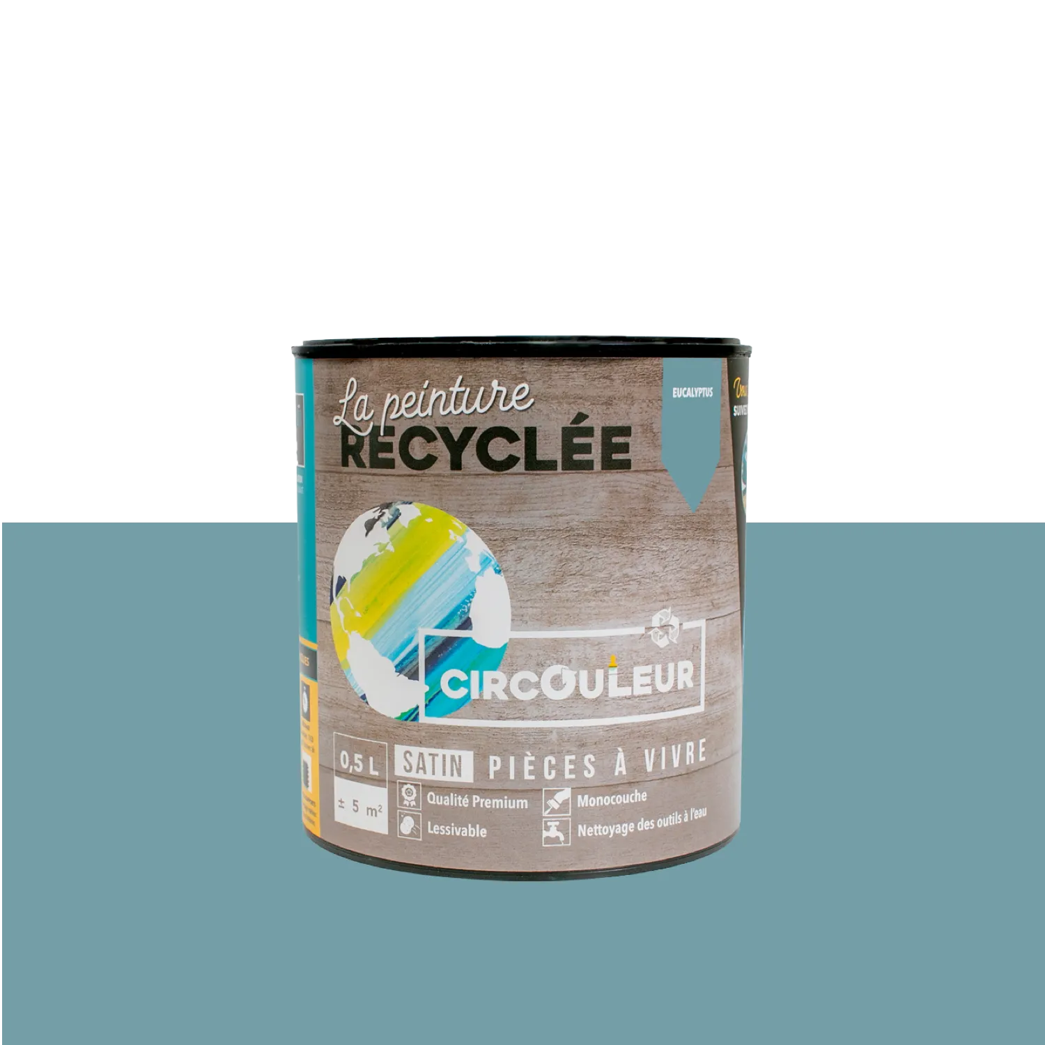 CIRCOULEUR Peinture Peinture eucalyptus Satiné 0,5 L - 4MURS