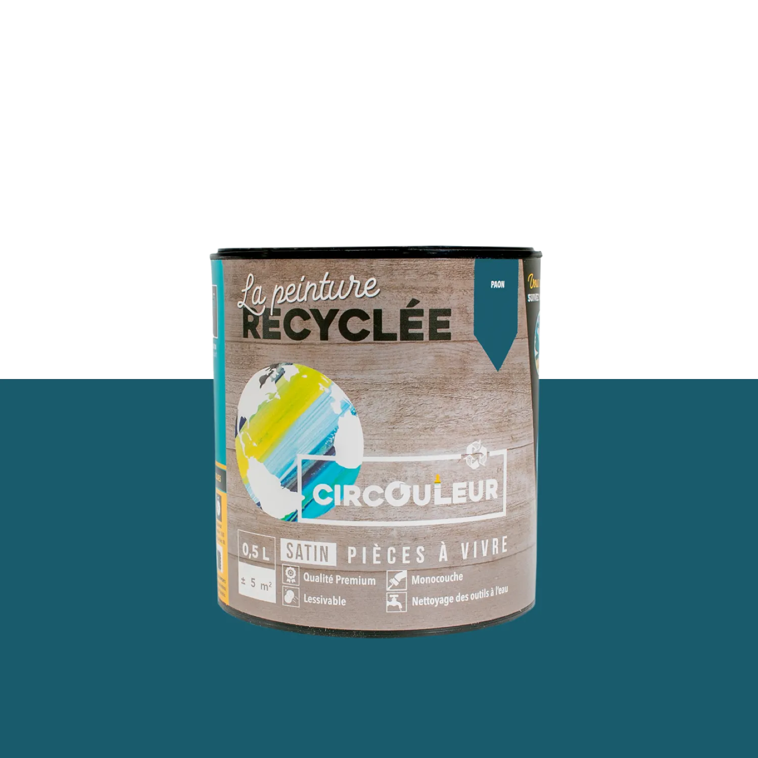 CIRCOULEUR Peinture Peinture paon Satiné 0,5 L - 4MURS
