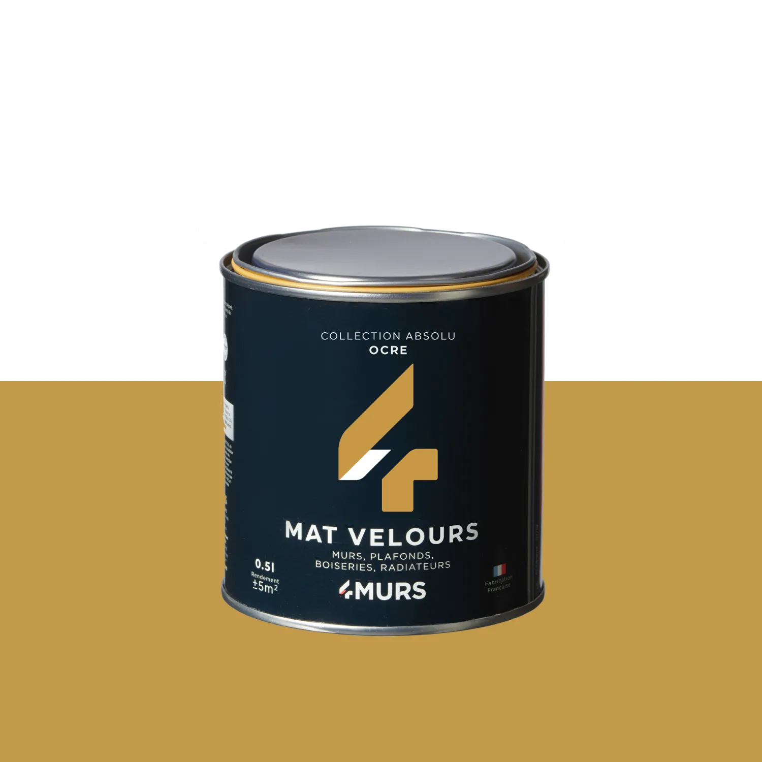 Absolu Peinture Finition Peinture ocre Mat 0,5 L - 4MURS