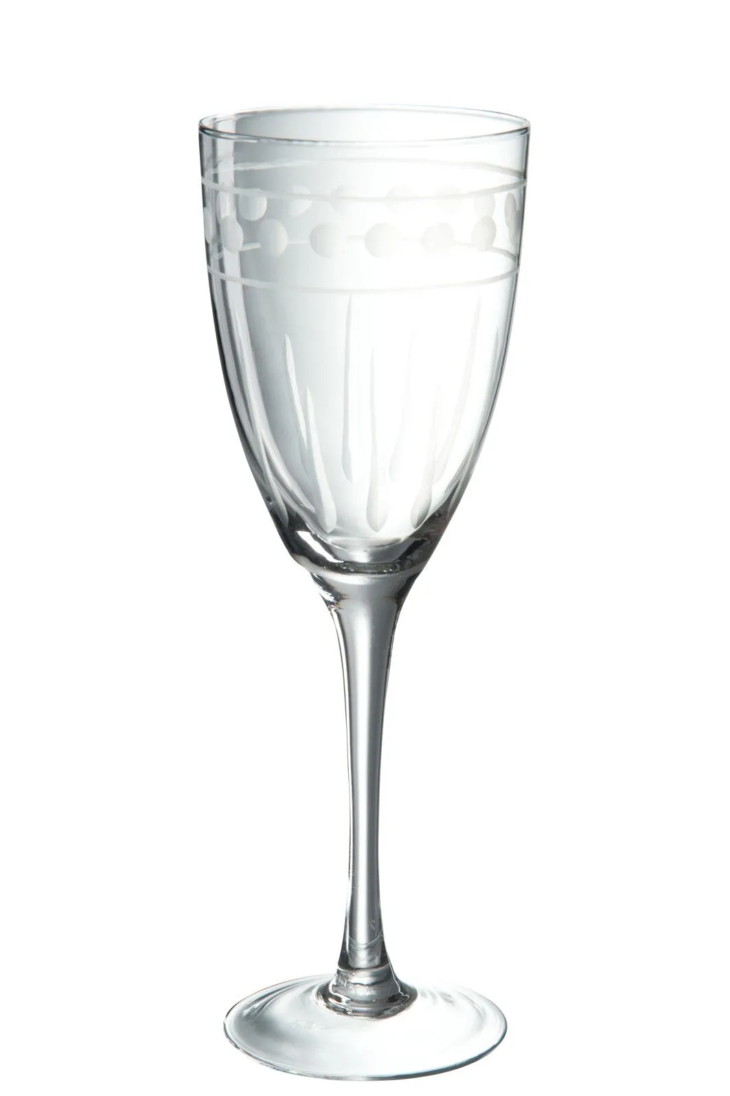 Verre a vin boule verre transparent large 8x8x24cm