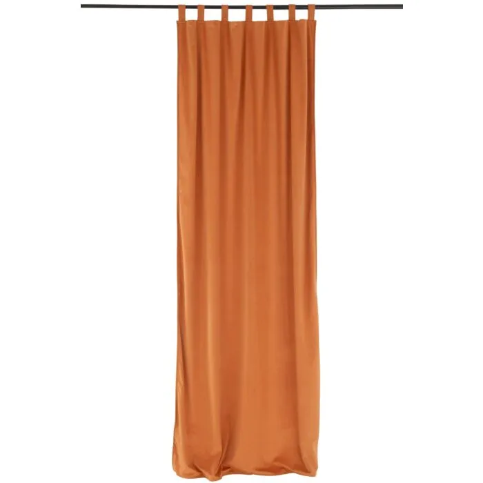 Velours Élégance, rideau long, ocre polyester