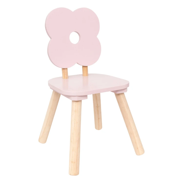 Chaise fleur rose pour enfant