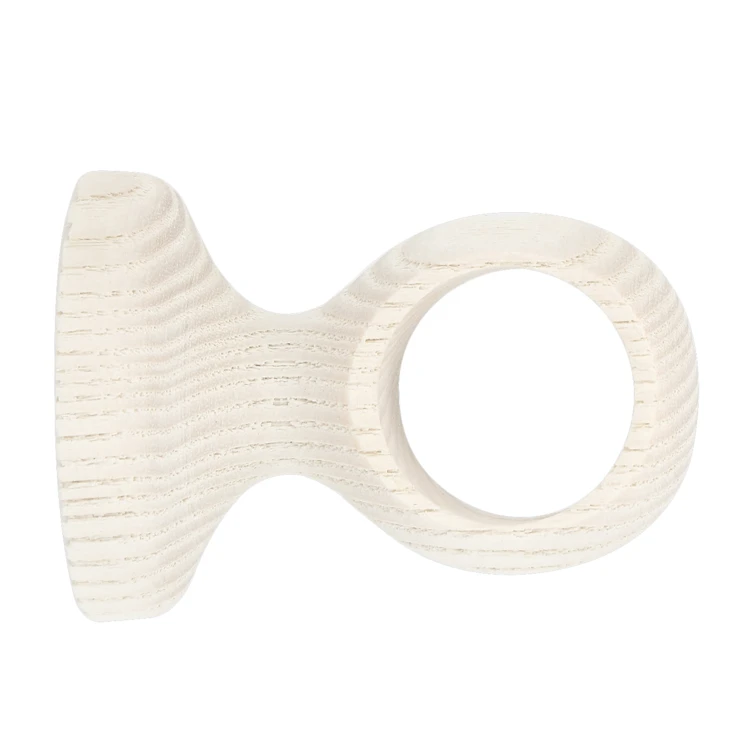 Support tringle monobloc court à œil en frêne