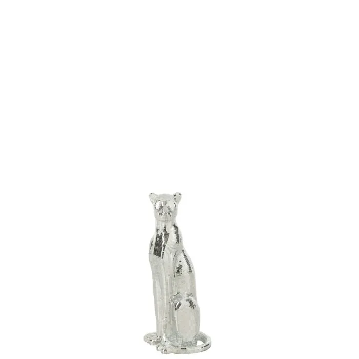 Zylora, statuette moderne, finition argentée