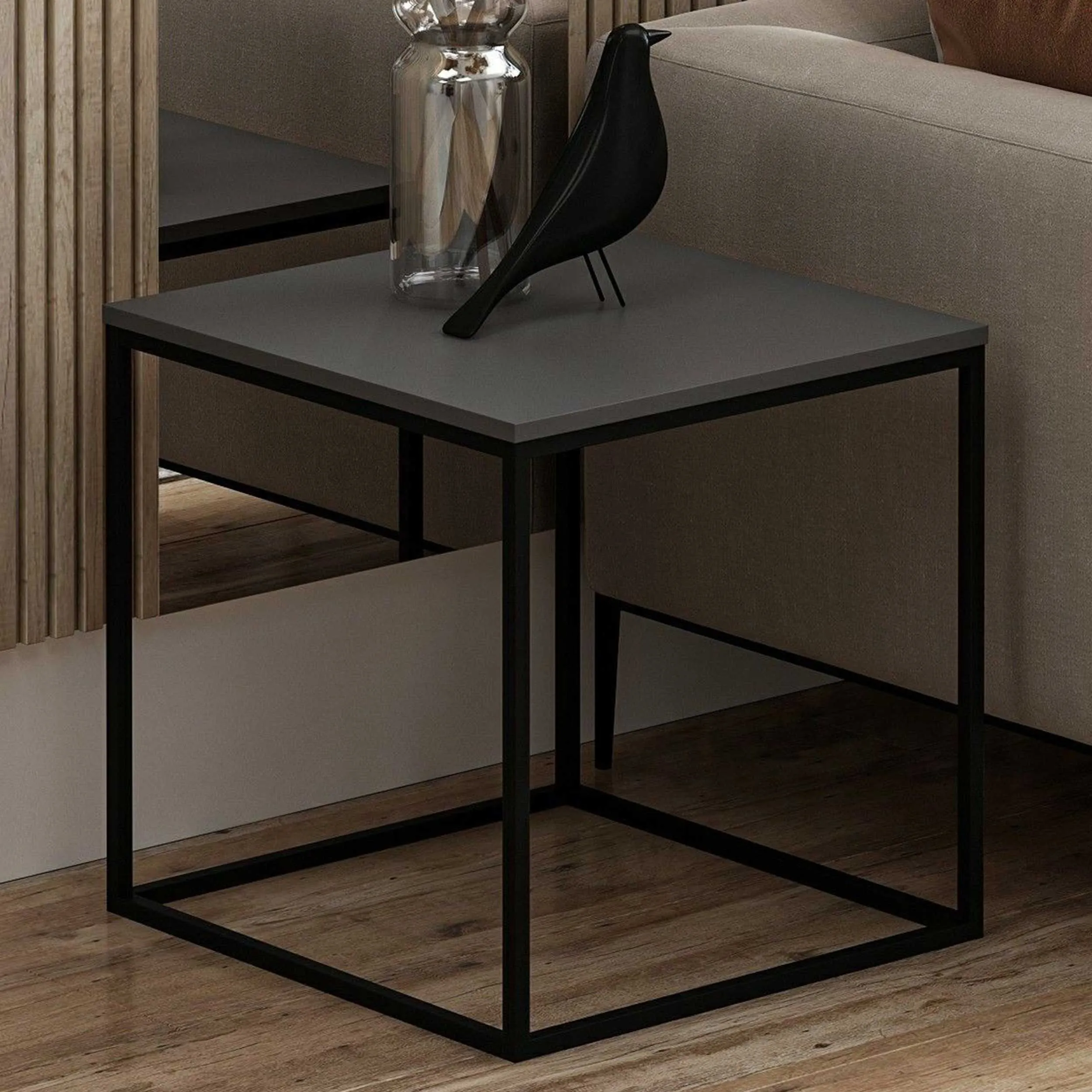 Basak Table basse | 100 % MÉLAMINE | Anthracite