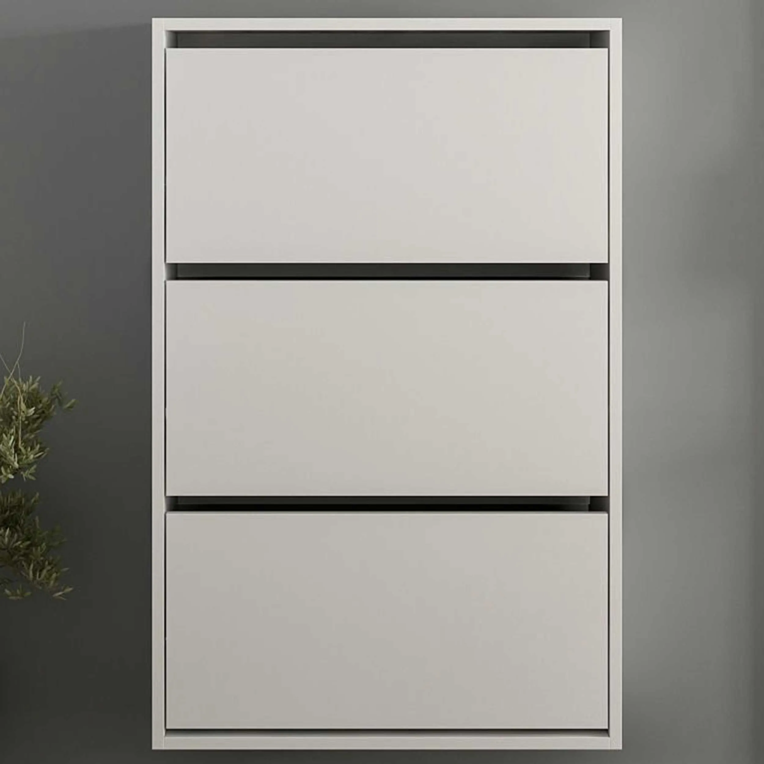 Armoire à chaussures Woody Fashion | 18mm Thick, 70x109x25cm | White