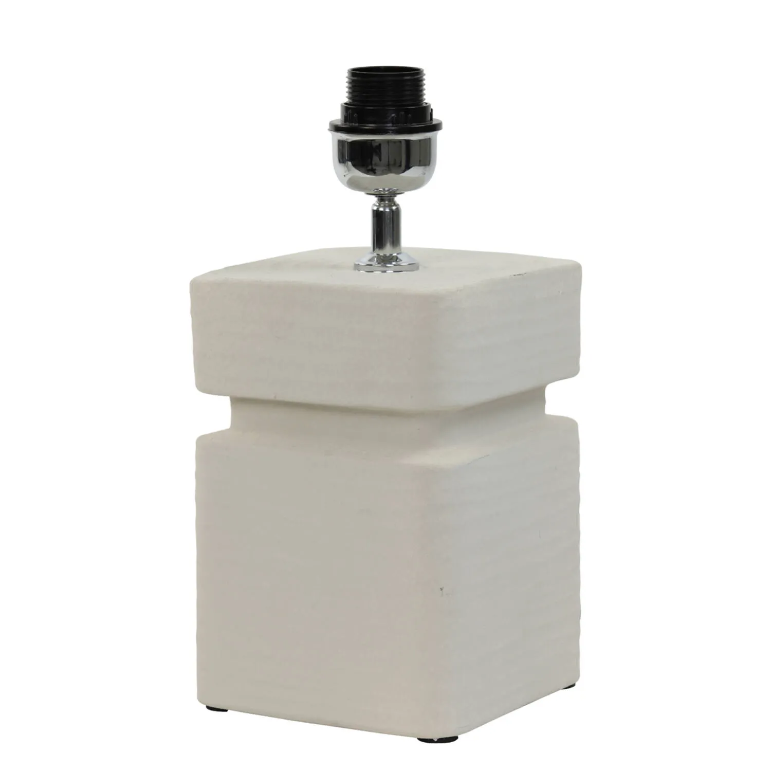 Base de lampe carrée blanche Light & Living Amta – H. 32 cm