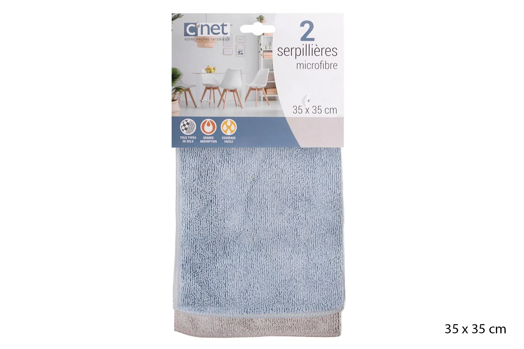 2 SERPILLERES MICROFIBRE 50X70CM