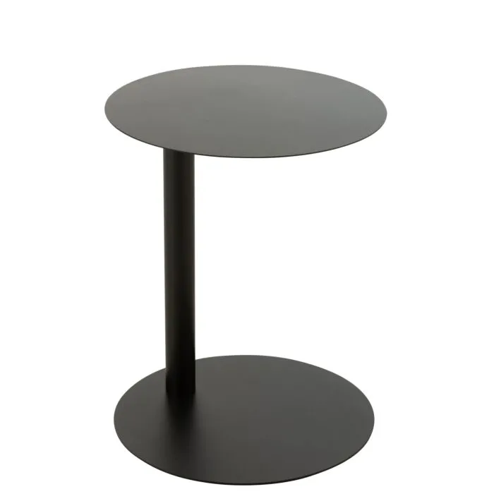 Zomerix, table d'appoint moderne, métal noir