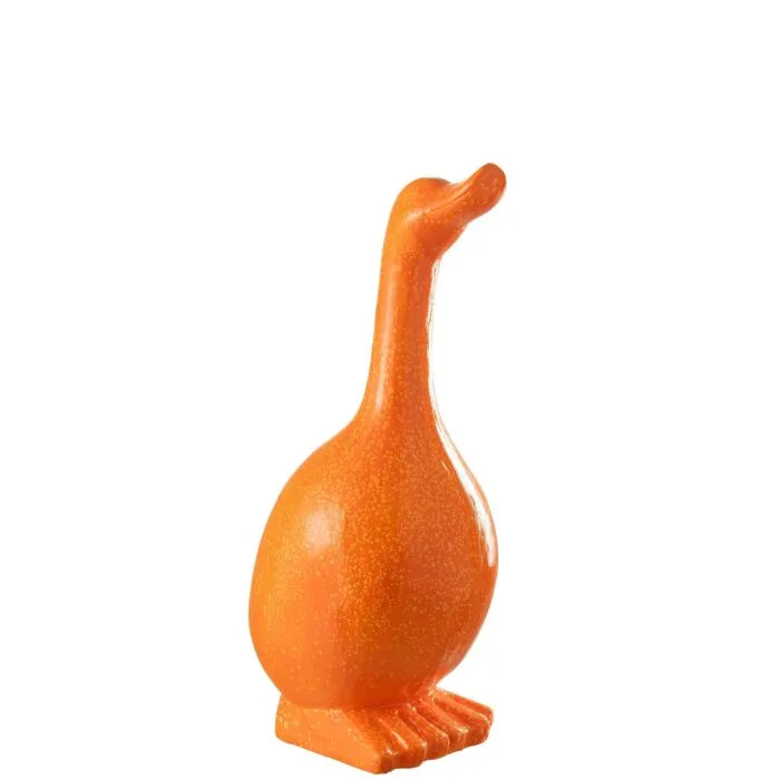 Éclat d'été, statue oie extérieure, couleur orange