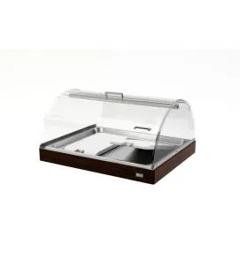 Vitrine réfrigérée pour chariot marron bois Rocam