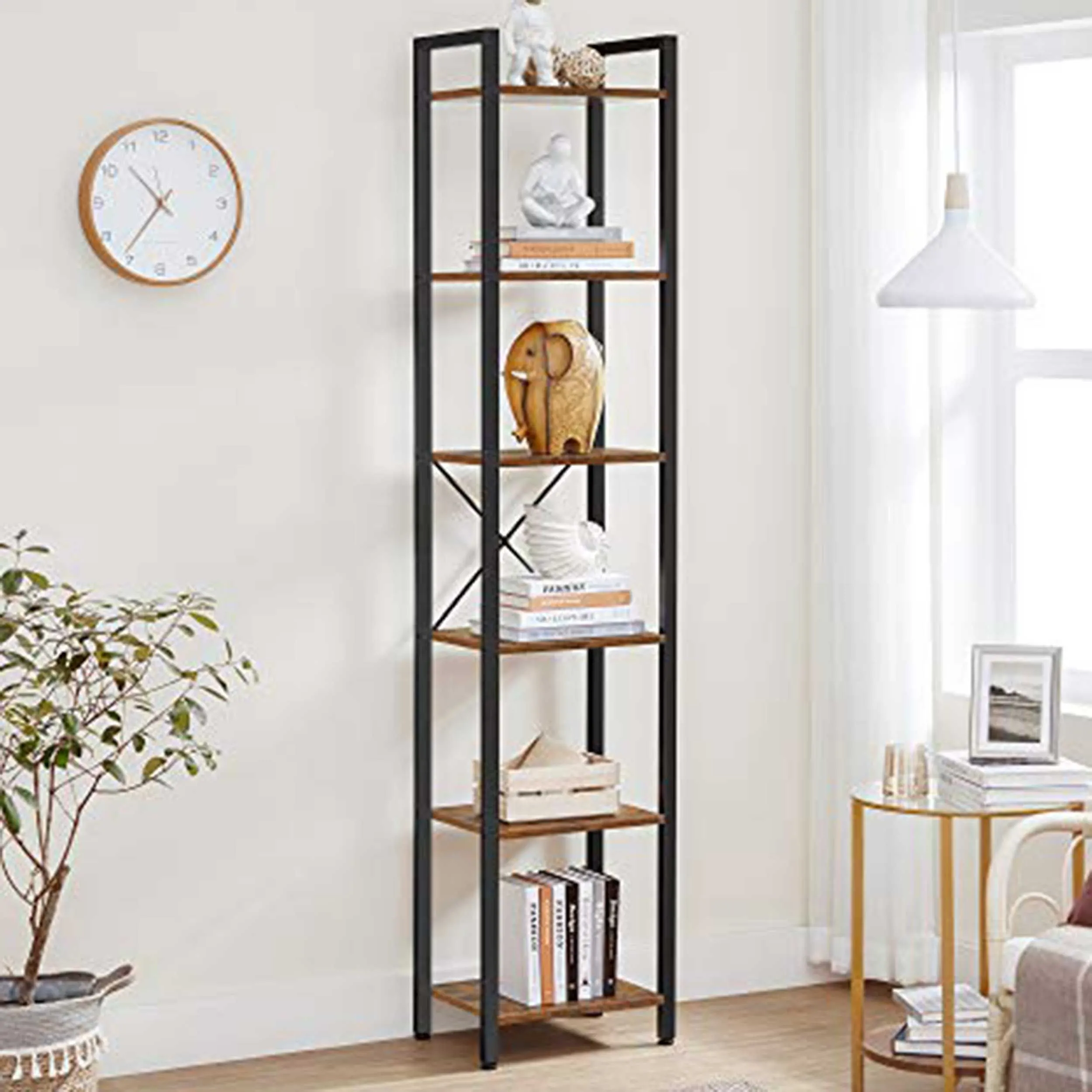 Bibliothèque industrielle à 6 niveaux pour le bureau à domicile