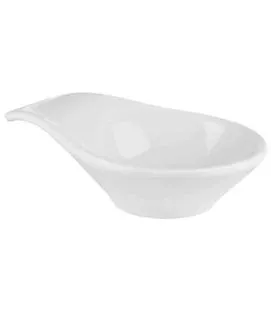 Bol cuillière mélamine blanc 11,5x7,5x3 cm 6 cl Mini Aps