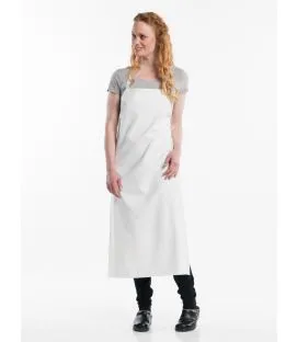 Tablier à bavette imperméable blanc Taille unique Chaud Devant