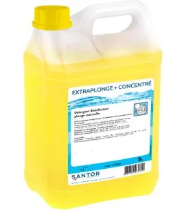 Liquide vaisselle à la main désinfectant 5 L Extraplonge + Concentre Santor
